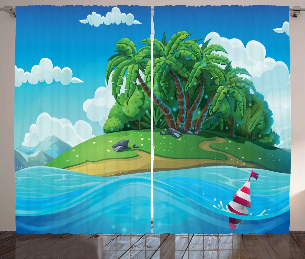 ABAKUHAUS Tenda Camera da Letto 280x245: Sogno Tropicale e Marino