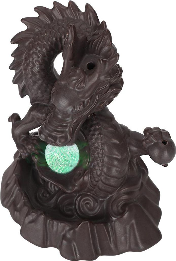 Rückfluss Brenner Keramik Innovative LED Lichter Haus Einrichtung Ornamente Glücks-Drachen-Form