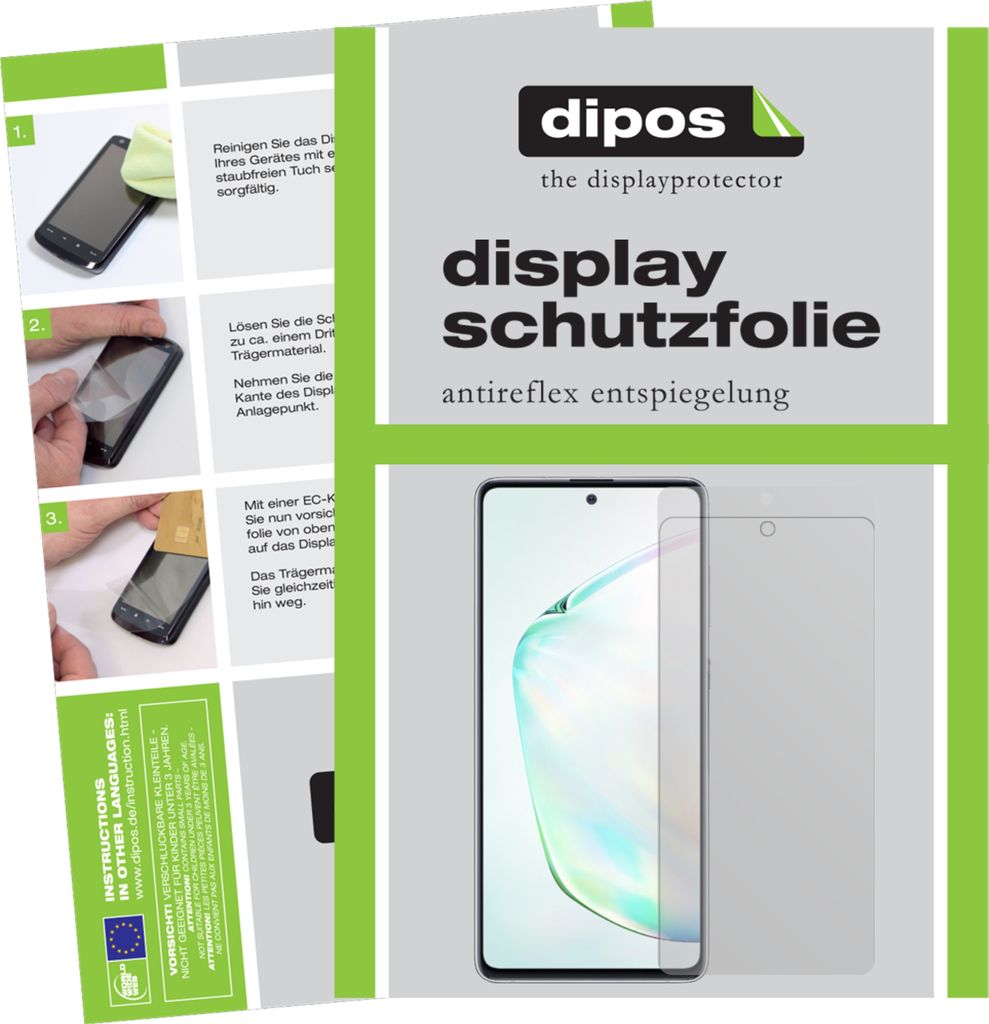 6x Schutzfolie für Samsung Galaxy Note 10 Lite matt Displayschutzfolie Folie Display Schutz dipos