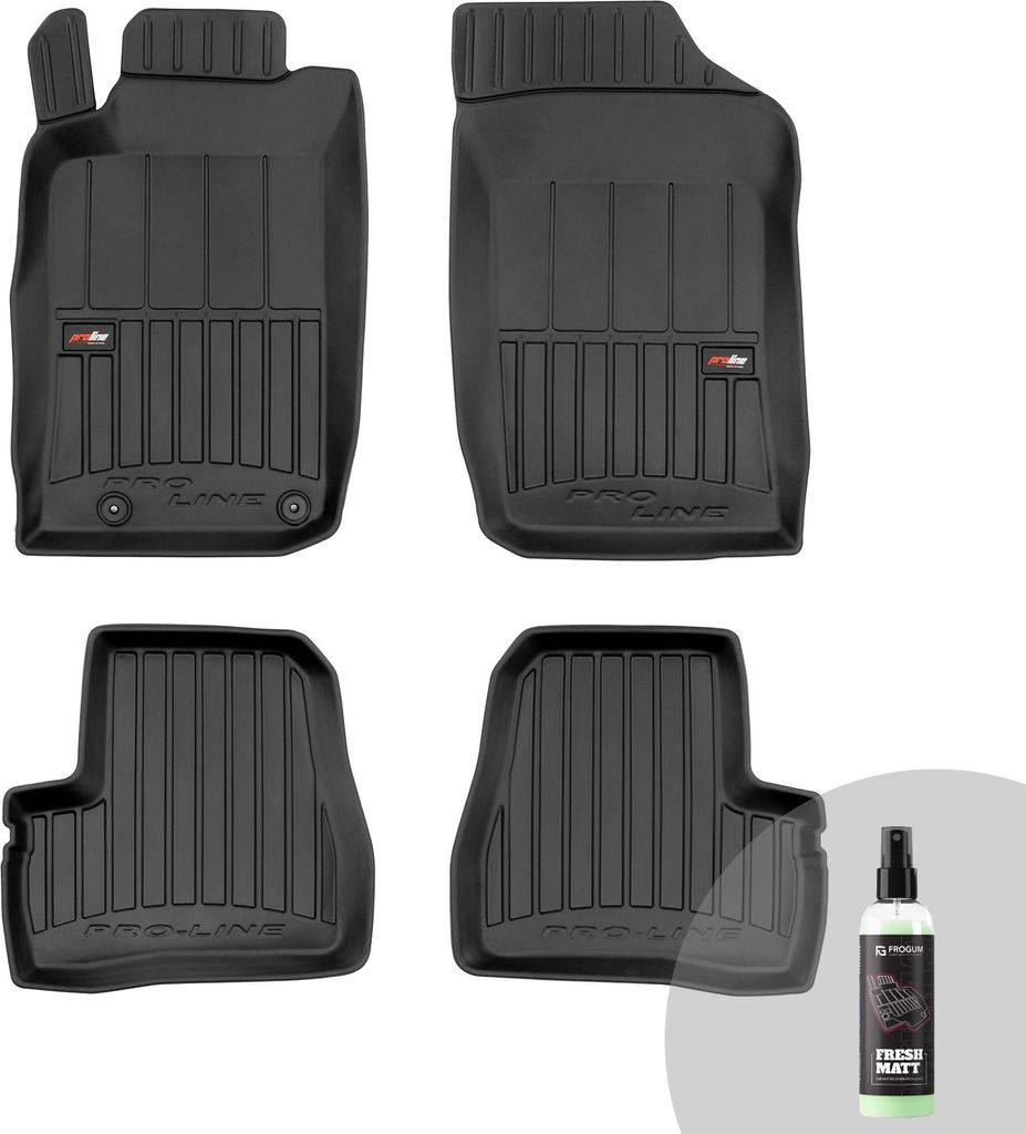 FROGUM ProLine 3D Gummimatten Exklusiven Auto Fußmatten Autofussmatten für Peugeot 206 1998-2009