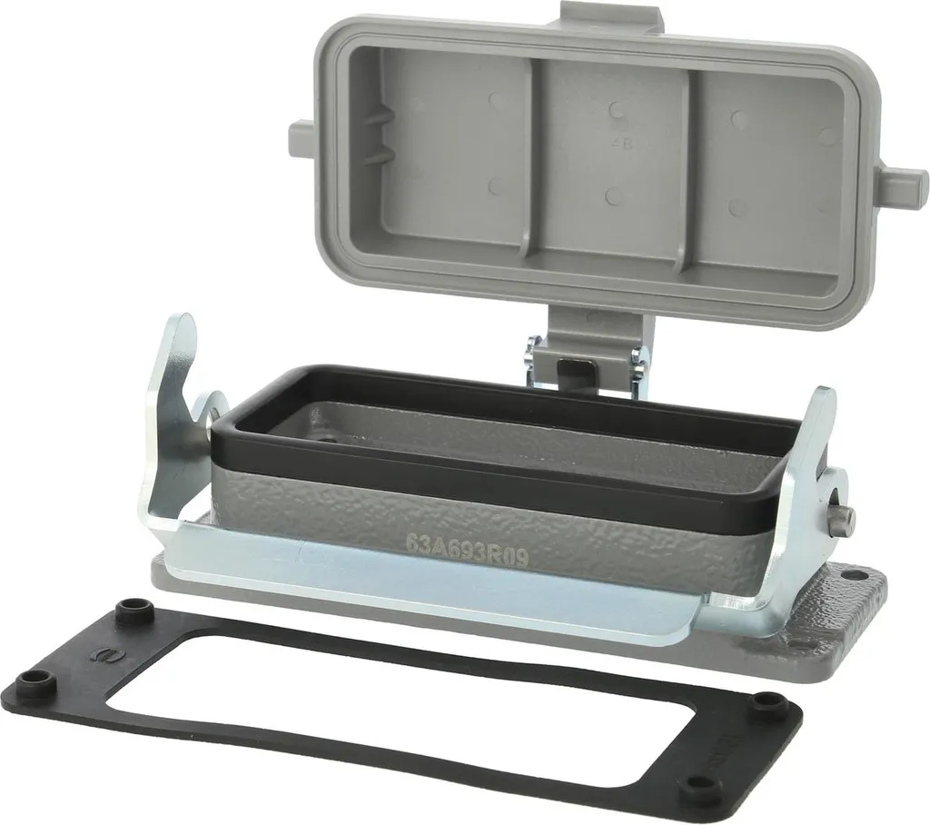 Boîtier rapporté HARTING Han 16B avec étrier et capuchon protection