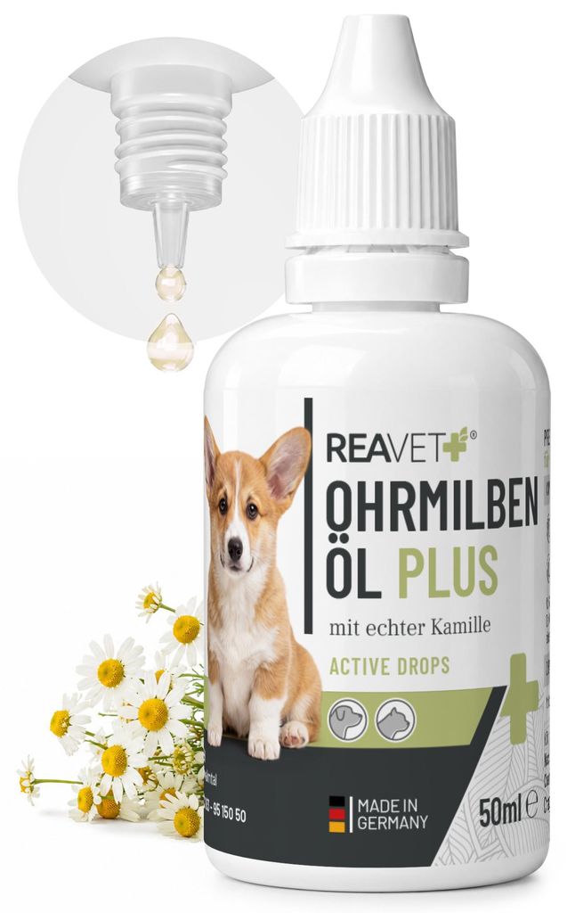 REAVET Ohrmilbenöl Plus 50ml sofort wirksames Mittel für Produktbild 