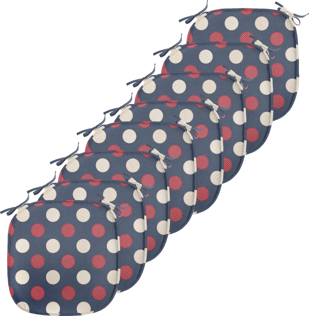 Galette de Chaise Imperméable 40cm x 40cm Lot de 8 Assises de Cuisine