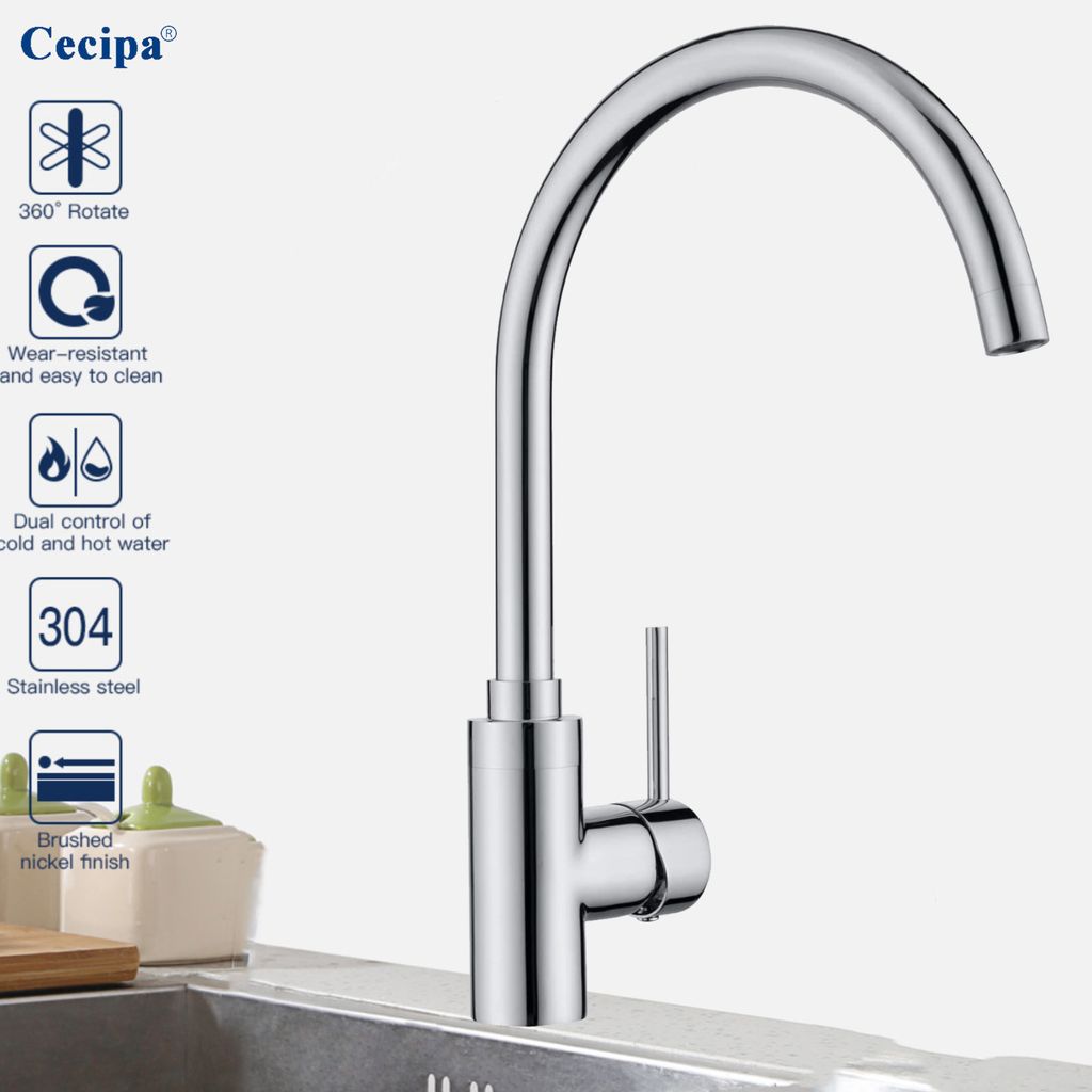CECIPA Hochdruck Küchenarmatur  Edelstahl Wasserhahn Küche Produktbild 2