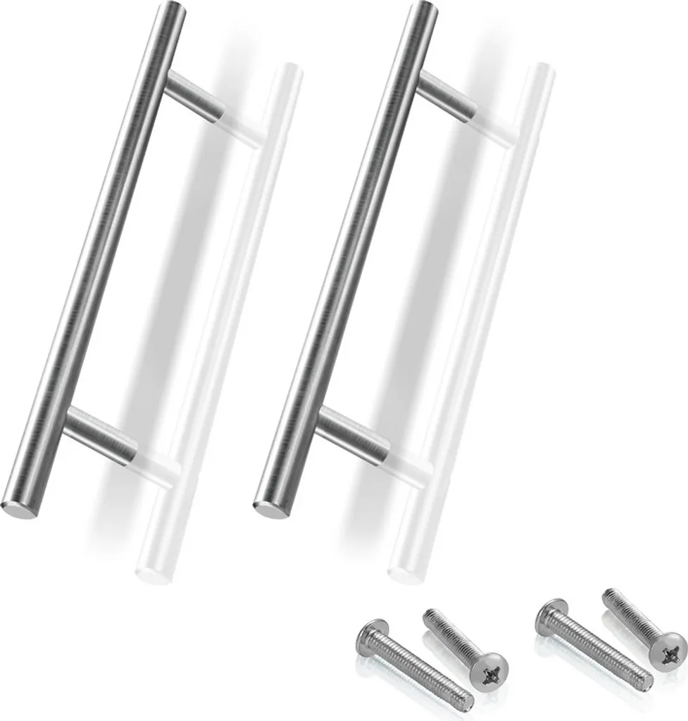 Maniglie Armadio Jiubiaz 156mm - Acciaio Inox Spazzolato 50 Pezzi