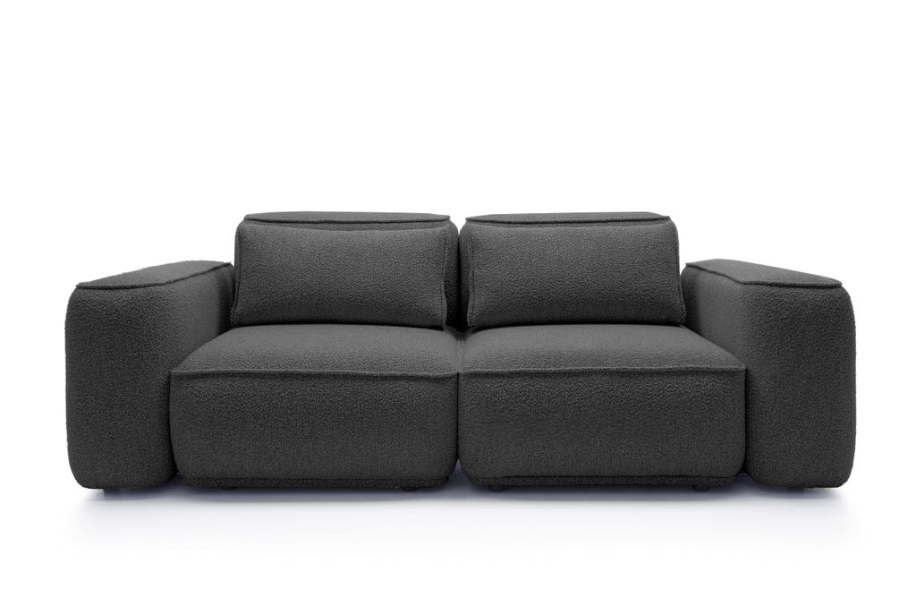 Große modulare Sofa 2-Sitzer Bouclé Stoff Loop 19 - Buffalo–Komfort Couch für Wohnzimmer modern