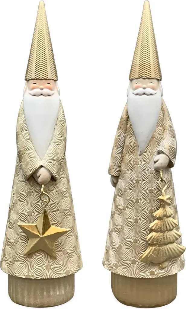 Père Noël or 23 cm : Sublimez enfin votre déco de Noël manque d'éclat