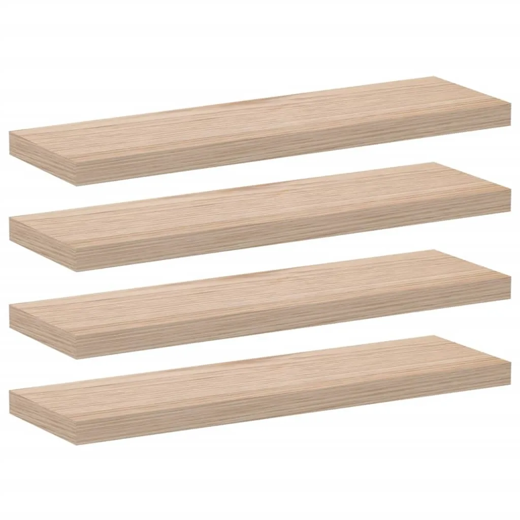 vidaXL Mensole a Muro 80cm Set 4 Pezzi - Arredo Moderno Effetto Rovere