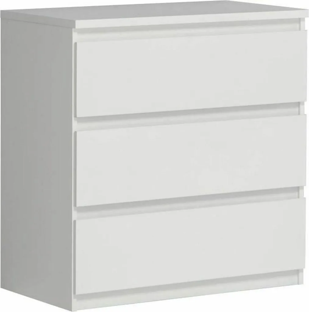 Optimiser petit espace avec la commode CHELSEA 3 tiroirs blanche 77,2 cm