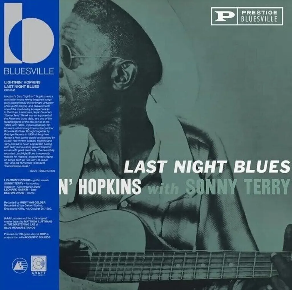 Album Vinyle Last Night Blues - Lightnin' Hopkins LP Bluesville
