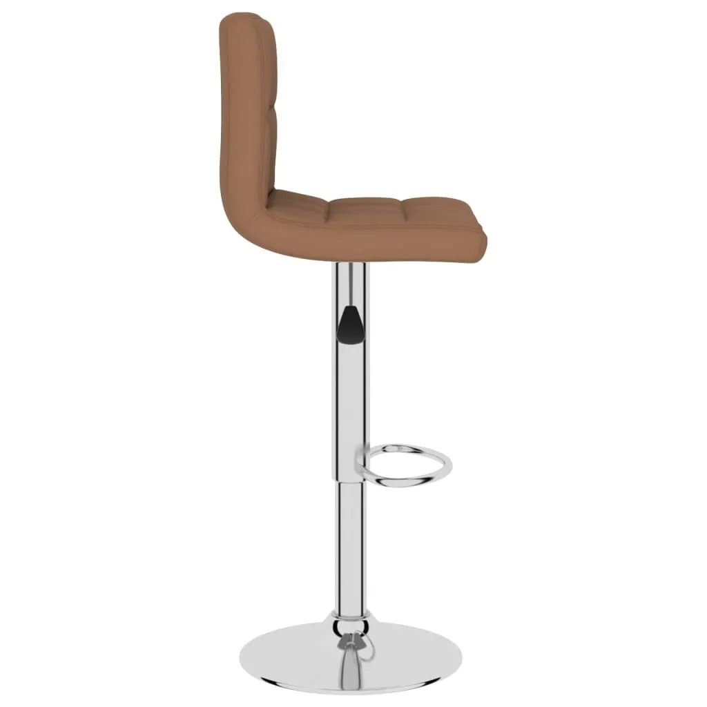 2 Sgabelli Bar Vintage Tessuto Marrone | Arredo Cucina e Pub - 5