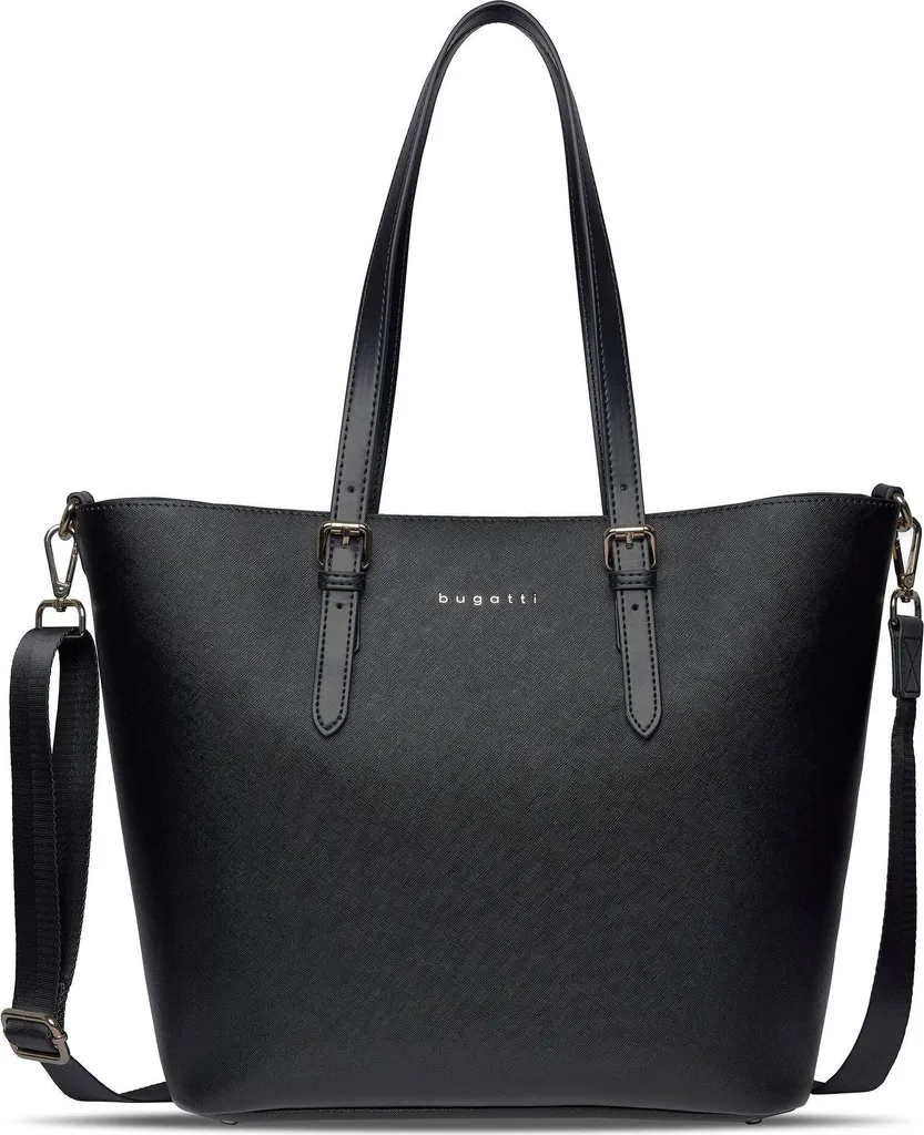 Fini les sacs rayés avec le cabas bugatti Ella Saffiano Noir robuste - 2