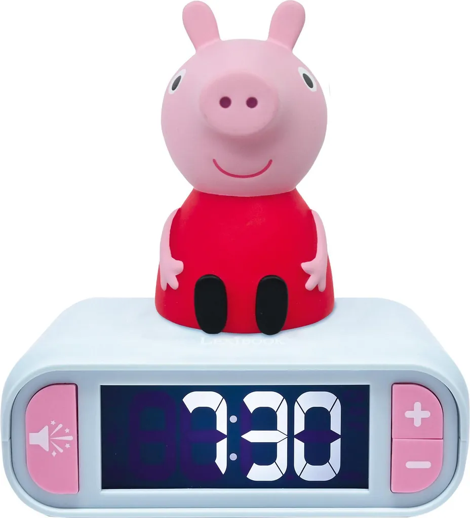Réveil Lumineux Enfant Peppa Pig 3D - Lampe de Chevet et Horloge LCD