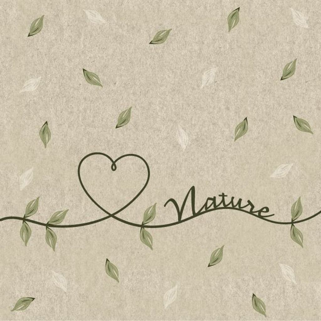 300 Duni Recycling-Tissue Servietten 33 x 33 cm Love of Nature 2-lagig