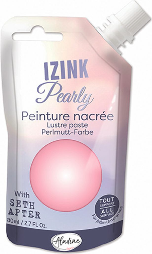 Aladine Aladine Izink Pearly Mother of Pearl Farbe 80 ml Pastellrosa