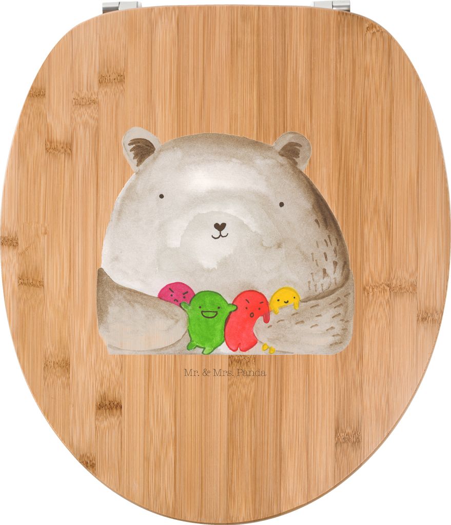 Mr. & Mrs. Panda Klodeckel Bär Gefühl - Transparent - Geschenk, WC Brille, WC-Sitz, Teddy, Toilettendeckel, Verrückt, Sitz, Wahnsinn, Klo-Deckel...