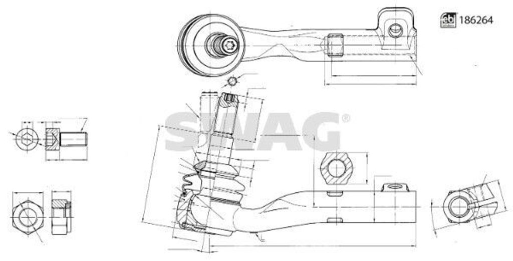 SWAG Spurstangenkopf Spurstange für BMW 3 Touring (G21) Vorne Links 33 11 0333
