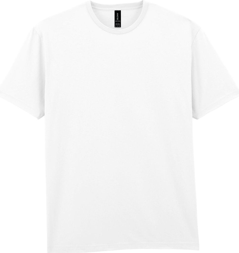 Gildan - T-Shirt für Herren/Damen Uni, Leicht, Baumwolle BC7242 (L) (Weiß)