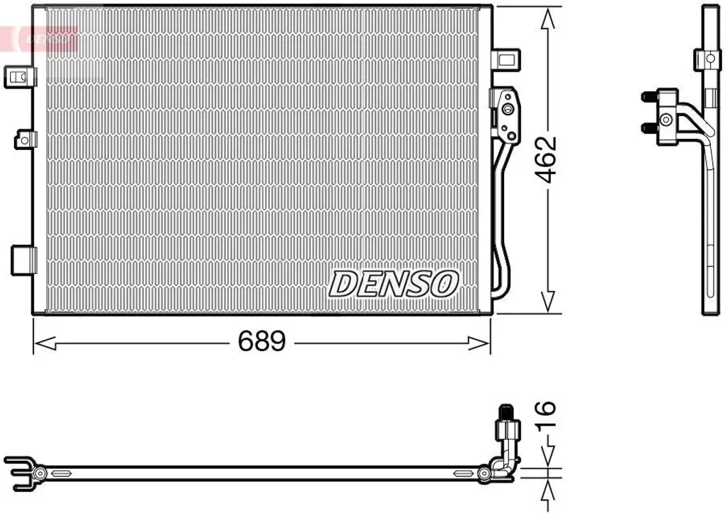 Condenseur DENSO DCN09145 Haute Résistance pour Freemont OE 68102117AA