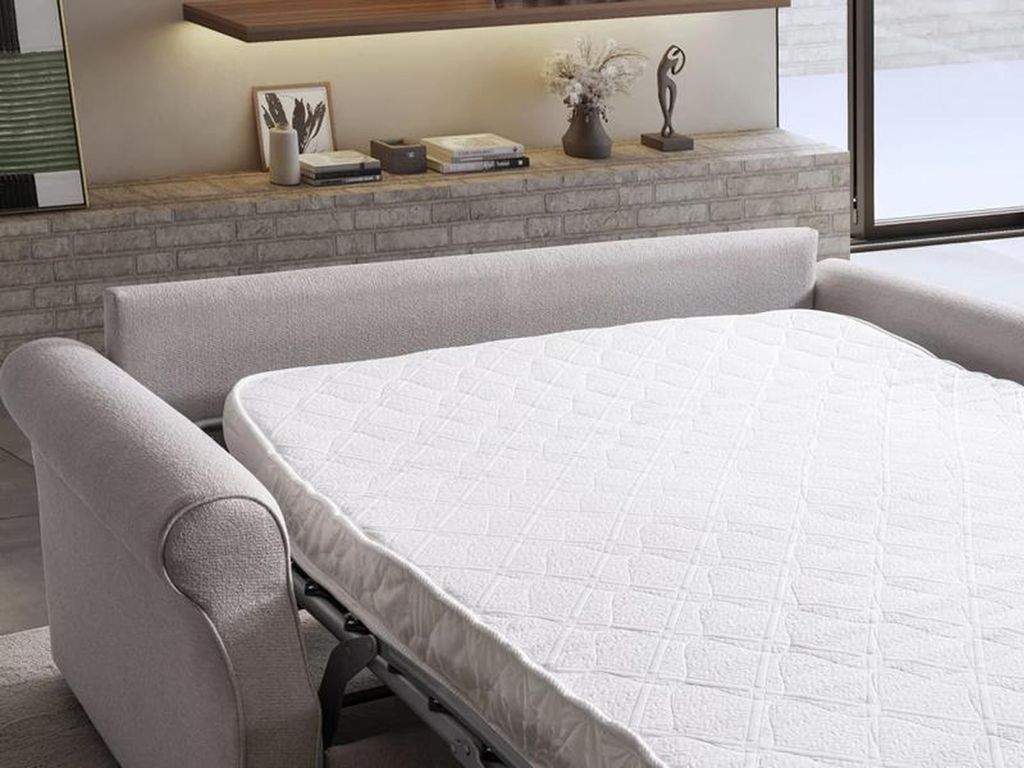 Schlafcouch Schlafsofa Bettfunktion 2 Sitzer Büro Wohnzimmer Couch Sofa Polster