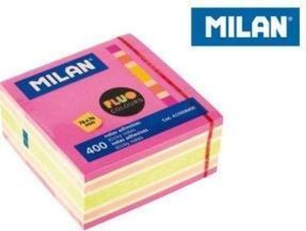 Milan Haftnotizblock 400 Blatt 76x76 Fluorid