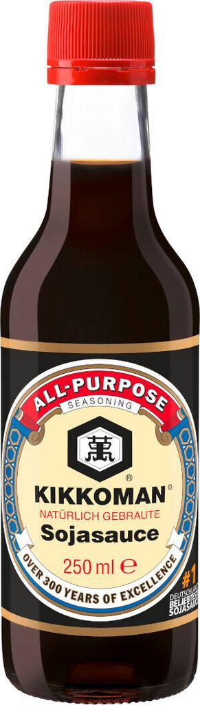 Kikkoman Original Soja Sauce Glasflasche flüssige Würzsauce Produktbild 