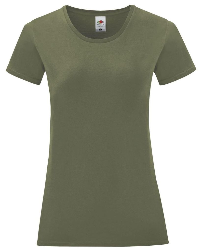 Fruit of the Loom Ladies Iconic 150 T-Shirt Farbe: oliv Produktbild 
