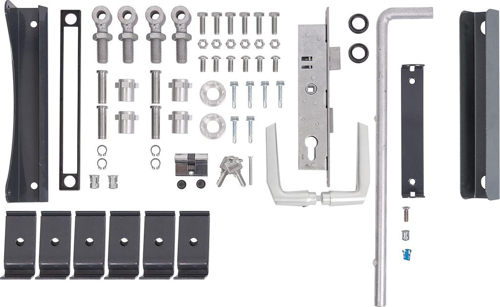Alberts Zubehör-Set Flexo für Doppeltor bis 1200 mm Höhe, Stahl roh, verzinkt anthrazit kunststoffbeschichtet RAL 7016