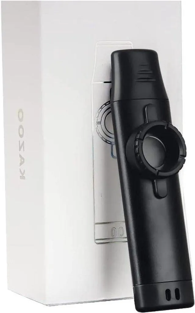 Kazoo en aluminium noir pour accompagnement guitare et ukulélé - Pack complet