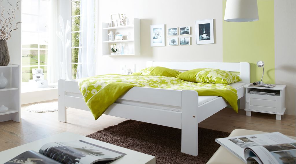 Einzel- und Doppelbett "Bert", verschied. Farben Produktbild 