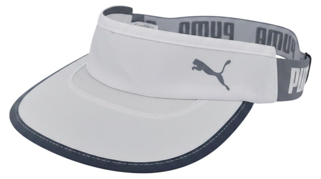Puma Running Visor Cap Sonnenschutz Damen Herren Weiß