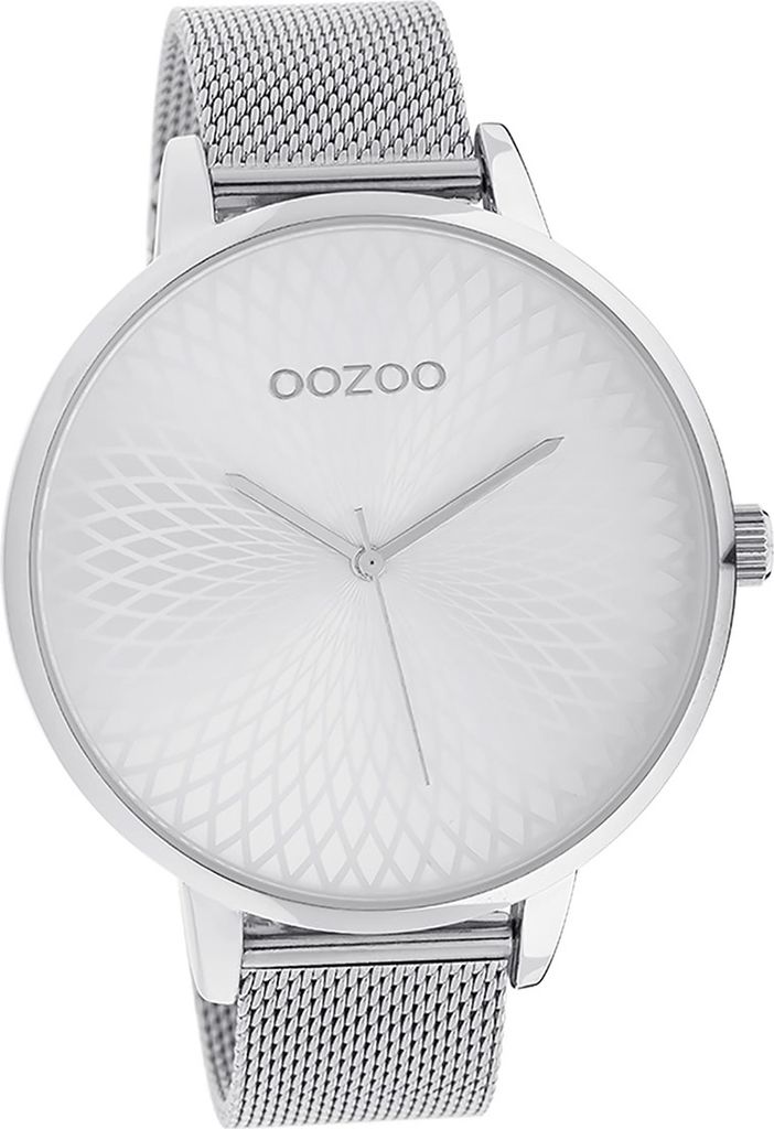 Oozoo Metall Damen-Herren Uhr Analog Quarzuhr Armband silber Timepieces D2UOC10550