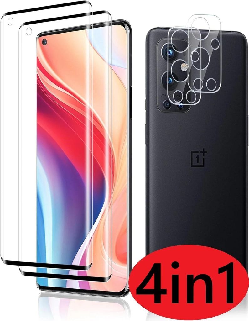 4in1 Set für OnePlus 9 Pro  2x Display Schutzglas + 2x Produktbild 