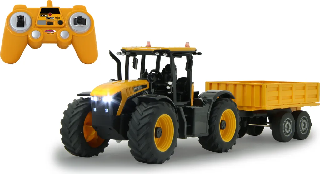 Tracteur Jamara JCB Fastrac 1:24 avec remorque basculante et RC 2,4GHz