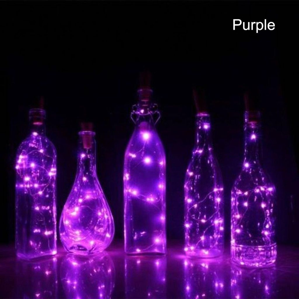 20 Lichterketten, batteriebetrieben, Mini-Dekorations-Korkenlichter fš¹r Flaschen, Solar-Lichterketten fš¹r Gl?ser, Laternenpf?hle, Flaschenlic...