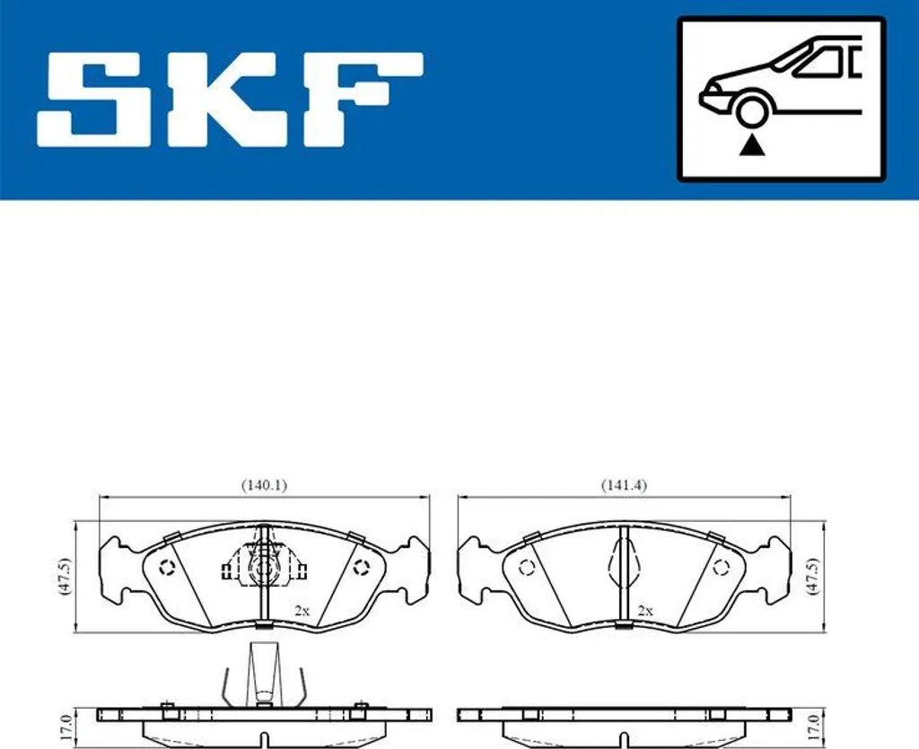Remplacement Freins Saxo et 106 : Plaquettes SKF VKBP 80553 Qualité OE