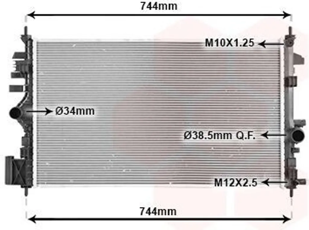 Radiateur de refroidissement VAN WEZEL haute durabilité Opel G09