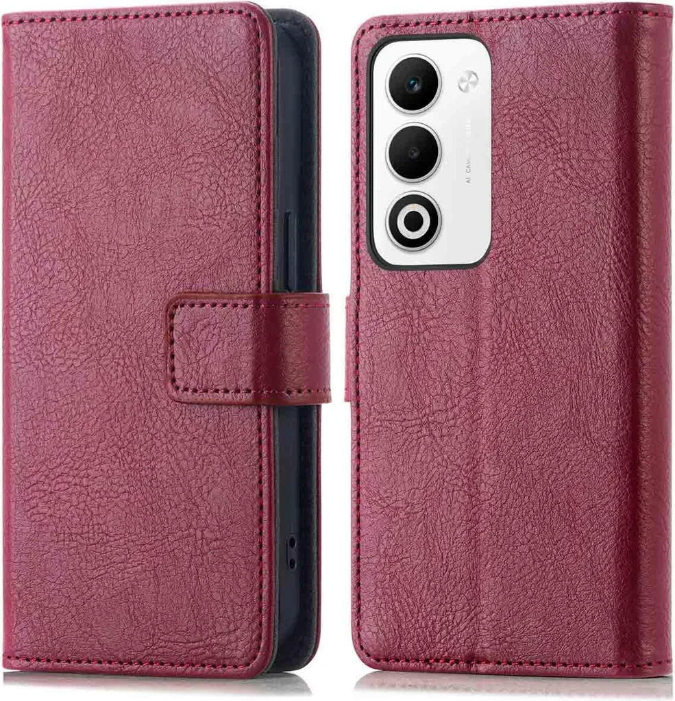 iMoshion Libreria Luxe Bordeaux per Oppo A5 5G (2025) - Custodia Elegante