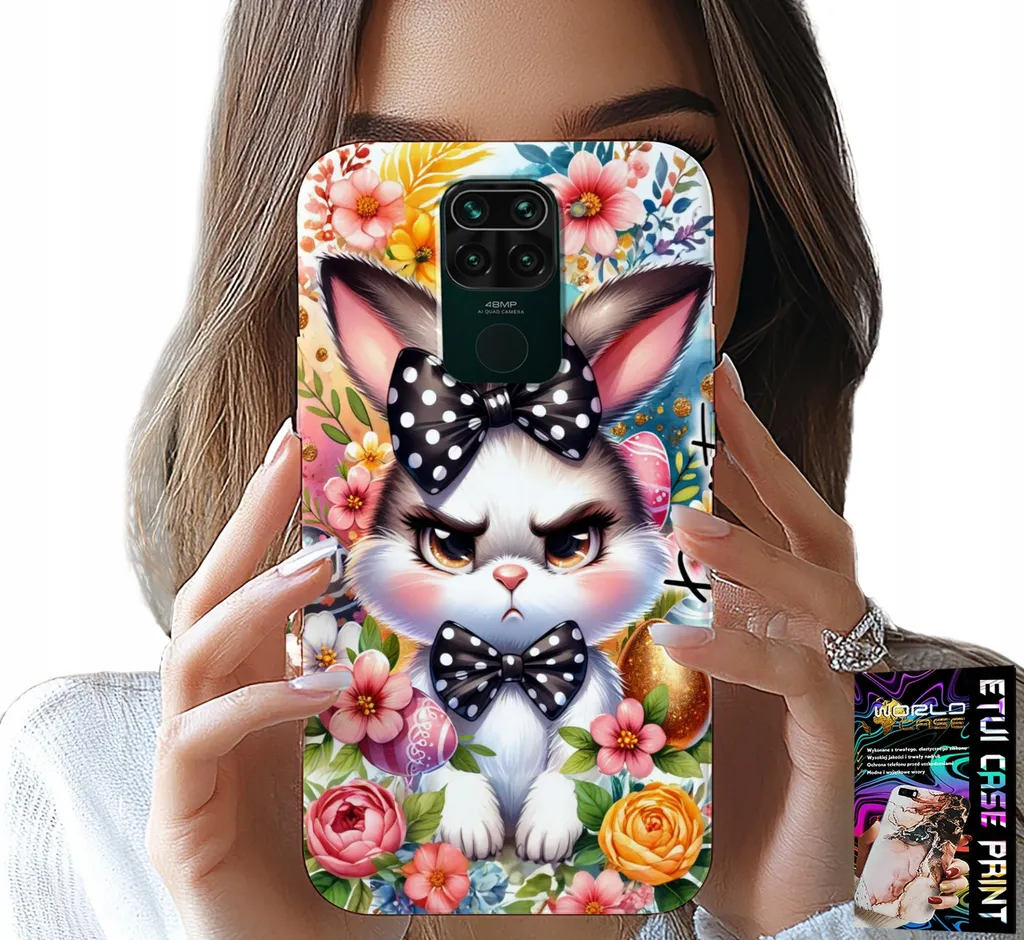 Custodia per Xiaomi Note 9 - Coniglietto di Pasqua, lepre, uova + vetro
