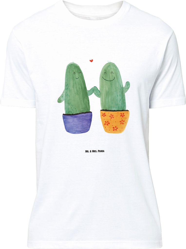 Mr. & Mrs. Panda Größe XL T-Shirt Kaktus Liebe - Weiß - Geschenk, Streit, Love, Shirt, Tshirt, Liebesbotschaft, Hochzeit, mit Spruch, Kakteen, T...
