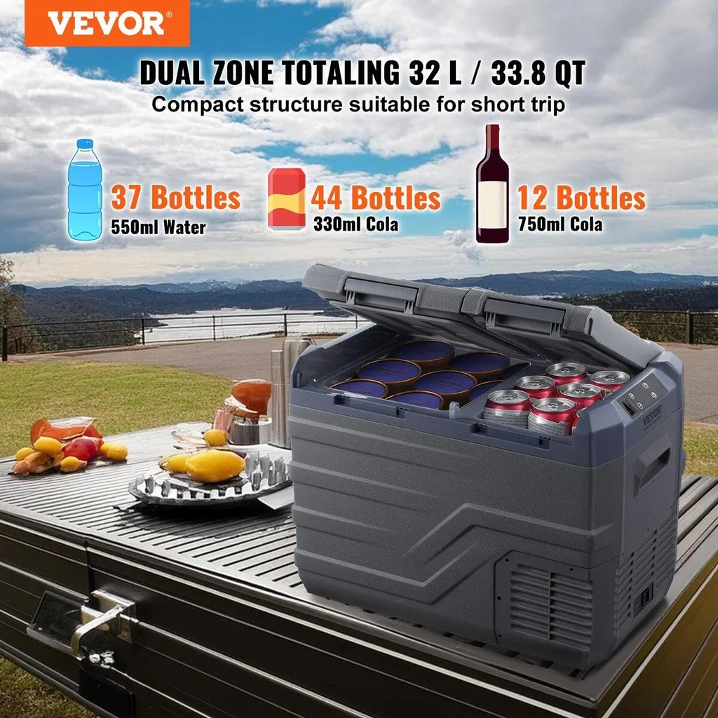 Réfrigérateur portable 32 L pour camping, van et route - Double usage