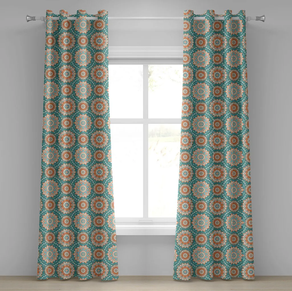 Tende ABAKUHAUS Mandala Lotus 280x245 cm - Alta Qualità Stampa