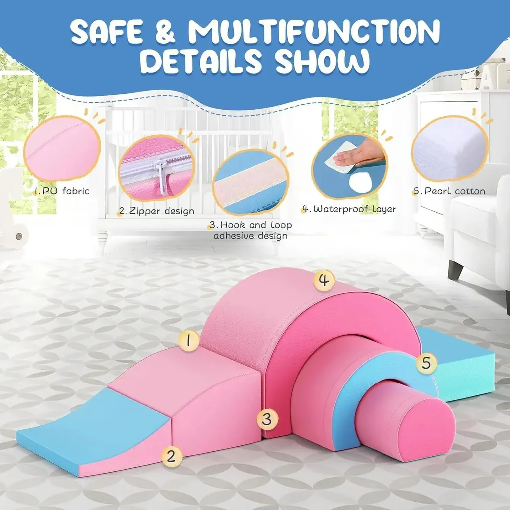 Parcours de motricité en mousse pour bébé - Modules d'escalade 0-3 ans