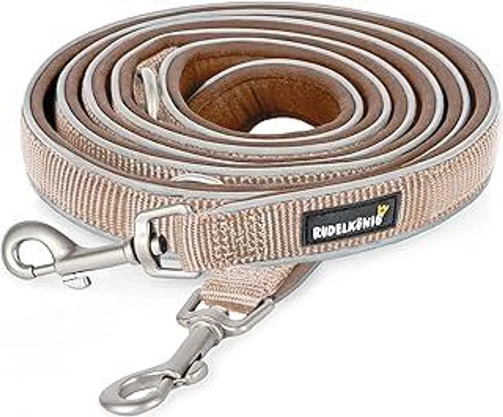 Guinzaglio Rudelkönig Paola - Lunghezza 2,30 m - Guinzaglio regolabile per cani di taglia media e grande - Guinzaglio riflettente per cani in rosa
