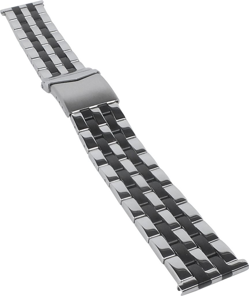Minott | Uhrenarmband Edelstahl hochglanz/matt bicolor 31171Bi, Stegbreite:20mm