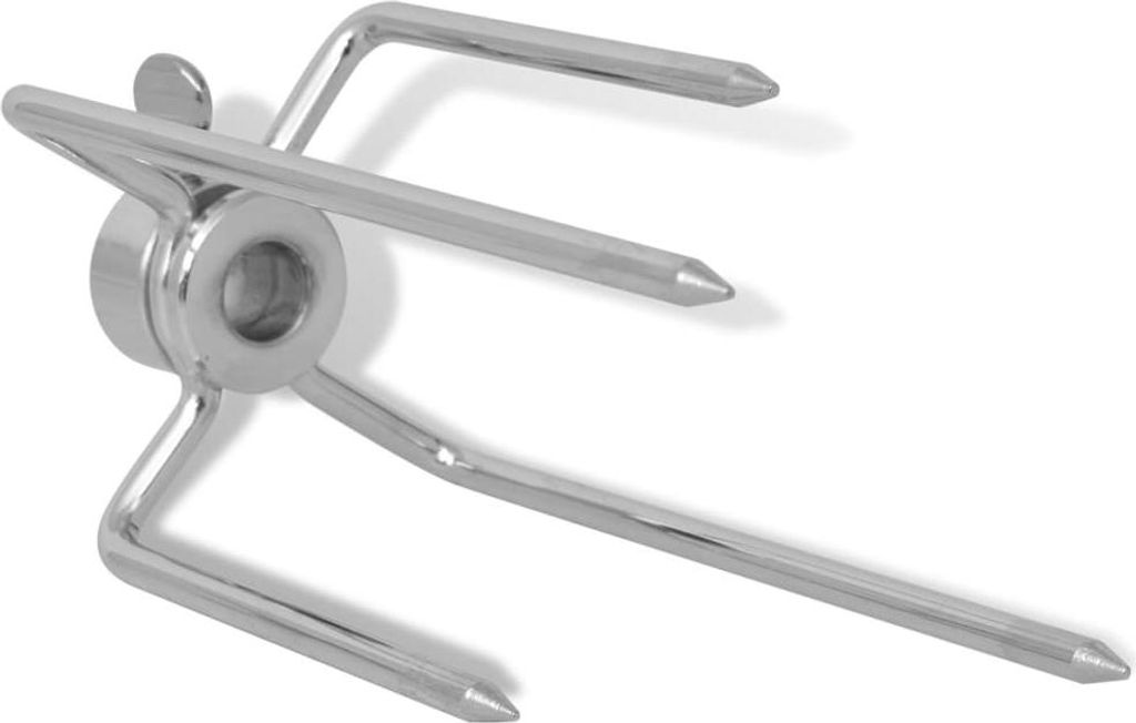 vidaXL BBQ Rotisserie Spießgabeln 2 Stk Stahl