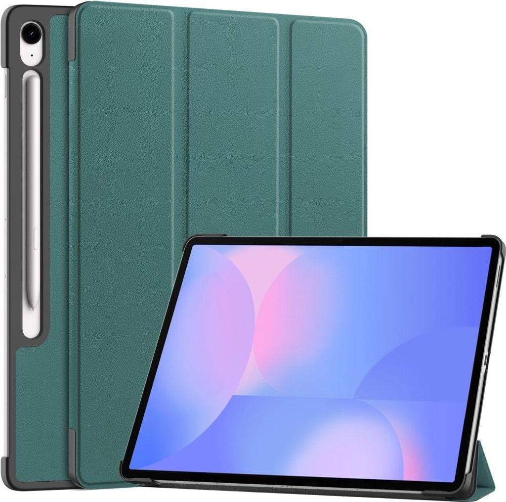 Samsung Galaxy Tab S10 FE Plus Hülle - Coverup Tri-Fold Ständer Klapphülle mit Schlaf/Wach-Funktion - Grün