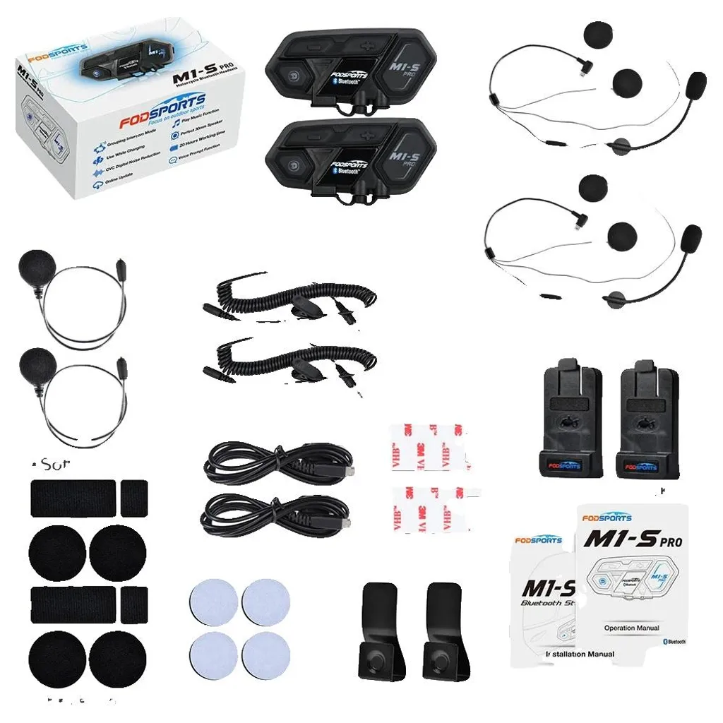 Intercom Moto Bluetooth : Communiquez à 10 sans Bruit de Vent - Pack de 2