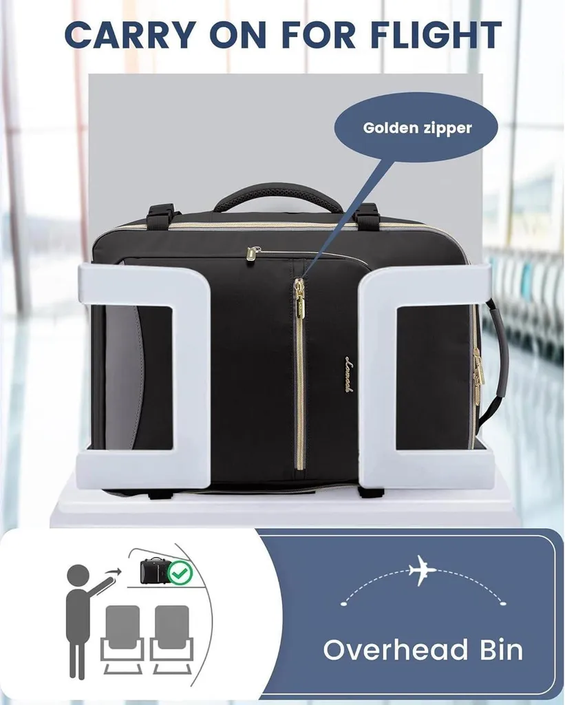 Bagage à main Avion 40L avec compartiment PC 17 pouces Grande Capacité - 2