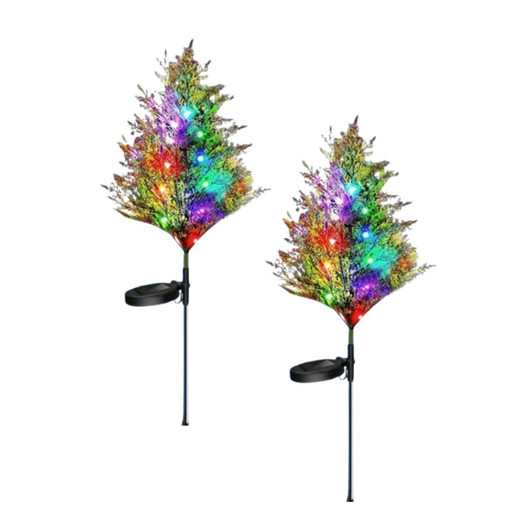 2er Set 74 cm Solar Zypressenbaum Lichterkette, IP65 LED Zypressenleuchte Gartendekoration, Outdoor Weihnachtsdeko - CUPRESSUS